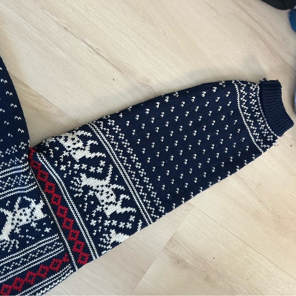 DALE of norway virigin wool sweater womens size XXL loose weave navy winter - Picture 8 of 14